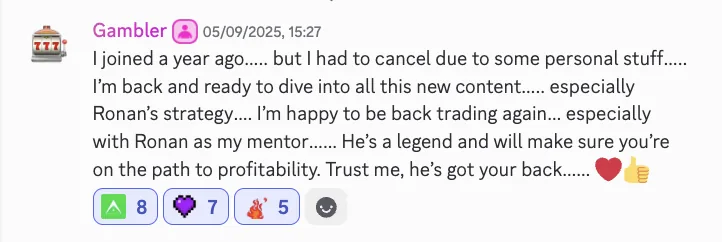 Discord testimonial screenshot