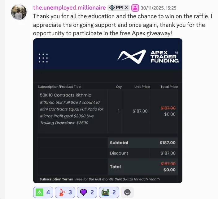 Discord testimonial screenshot