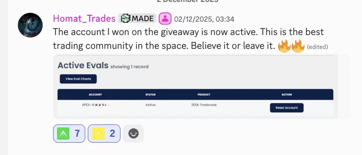 Discord testimonial screenshot